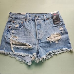 Womens Jean Shorts Levi Strauss 501  Levis Denim Shorts Size 29